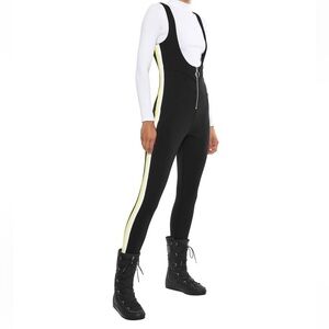 Cordova Vail Striped Stretch Stirrup Ski Suit Black Size S NWOT